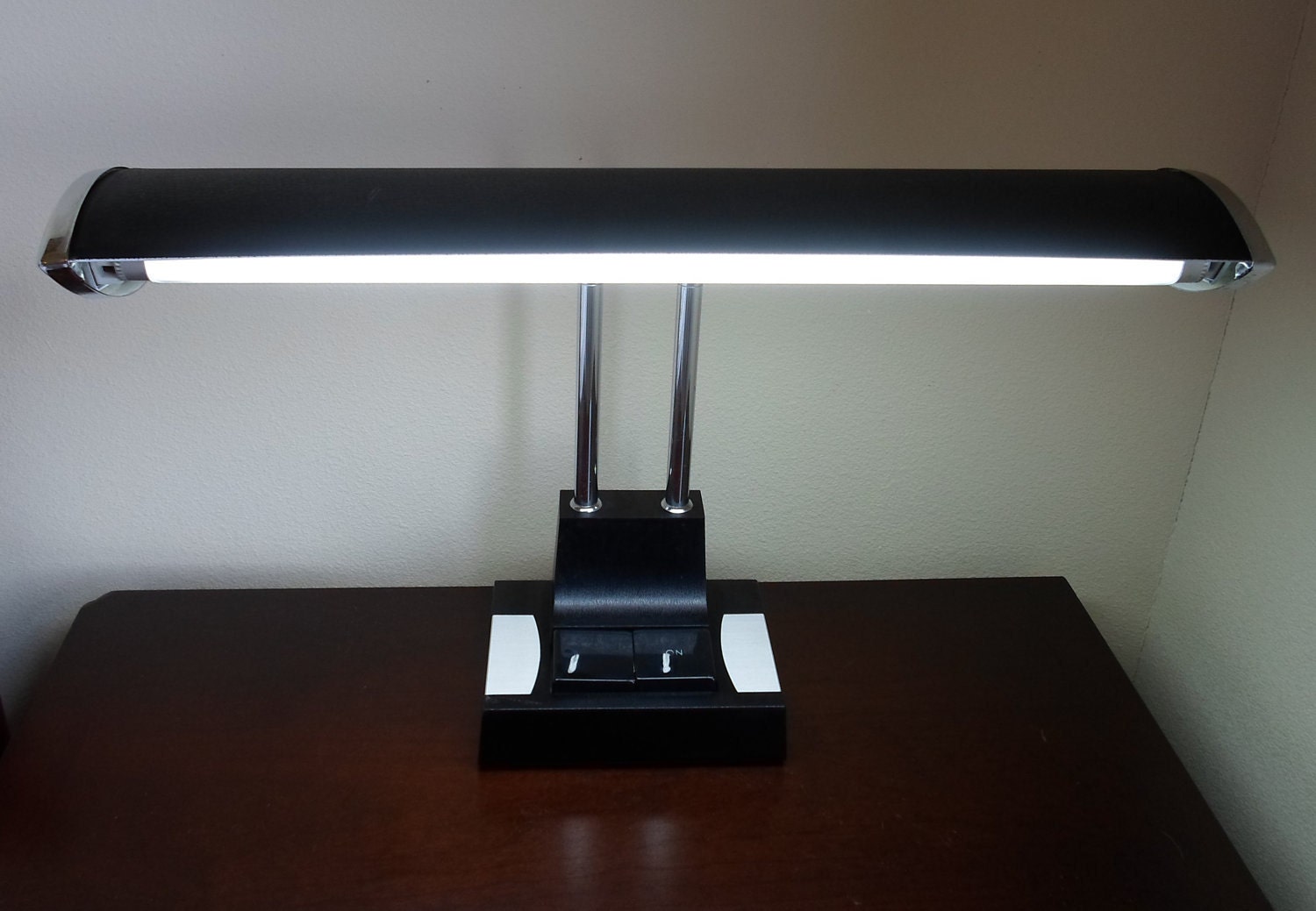 Vintage Desk Lamp Hamilton Industries Fluorescent Double