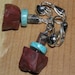 Clip On Earrings- Red and Leopardskin Jasper with Turquoise
