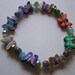 Butterfly Summertime Stretchy Bracelet with Czech Glass and Crystal Beads