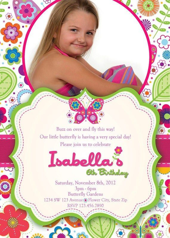 Butterfly Invitation Butterflies and Flowers by ... Butterfly Invitation Butterflies and Flowers by ...