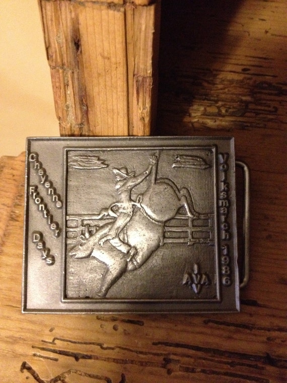 Vintage Cheyenne Frontier Days Belt Buckle by Semellebescottage