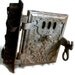 Very rustic decorative Cast IRON wood STOVE front DOOR part - Antique architectural salvage parts massive metal fireplace screens