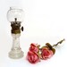 Vintage Miniature Oil Lamp with Original Globe Chimney - Clear Glass - Collectible