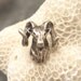 Vintage Sterling Tie Tac Ram Handcast H005