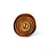 Handmade Camel Leather Flower Ring with Swarovski Crystal center. Leather Jewelry Autumn Color