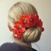 Demeter's Poppies - bright and beautiful Bun Belt, ring of poppies for your hair bun