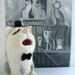 Needle Felted Toy - Gray and white cat -Soft Sculpture, OOAK