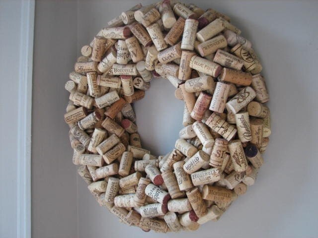 used wine cork wreath used wine cork wreath