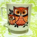 1970's Owl Pedestal Cup