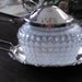 Vintage Hobnail Glass & Silver Jam / Marmalade / Condiment Server-UNIQUE- Treasury Item / Featured on ETSY Home Page