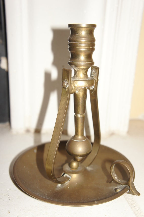 VINTAGE BRASS Swivel nautical walking CANDLE holder