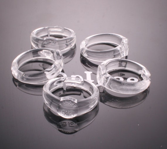 10PCS Clear Acrylic Ring Adjustable Pad RING Base of 8mm