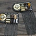 shoulder epaulette-steampunk style, removable pad with fringed metal chains,hand sewn, ready to ship