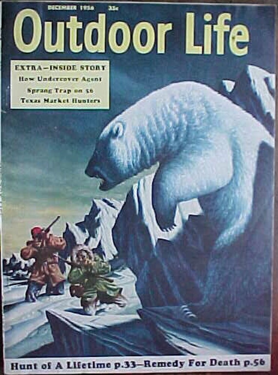 December 1956 Outdoor Life Magazine with the Cover By Geoffrey