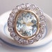 RESERVED for MICHELLE. Statement Piece. Stunning Big Pastel Blue Aquamarine & 22 Brilliant Cut Genuine Diamonds.