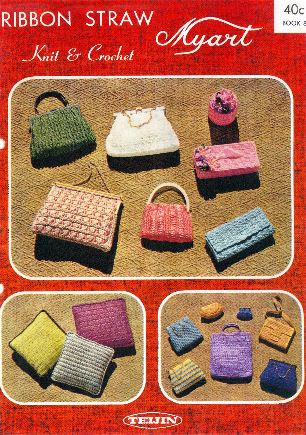 PDF Vintage Knitting and Crochet Pattern Book Evening Bags