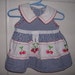 Vintage gingham and cherry baby dress