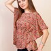 Last one. THE DANCER UPSTAIRS Kaftan cropped poncho top in floral print and empire waist. Great gift for her.