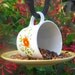 Hanging teacup birdfeeder