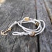 Ivory Leather Wrap Bracelet with Gold Anchor Hook