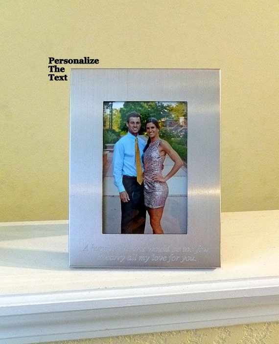 NEW Engraved Silver Metal Frame Personalized by SnappinEngraving