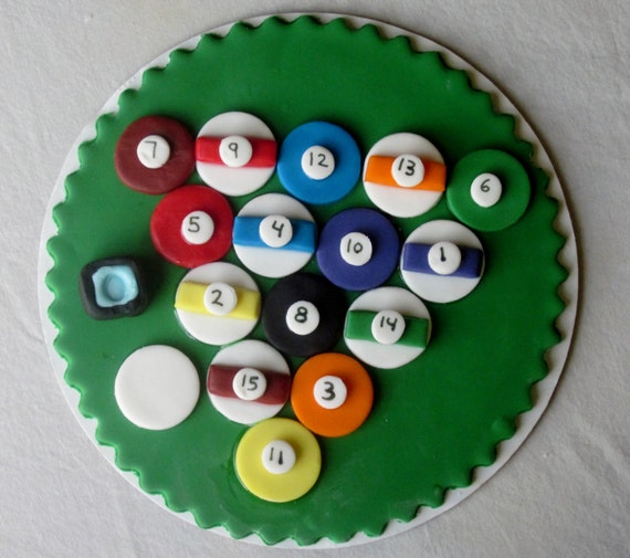 Items Similar To Pool Table Cake Topper On Etsy