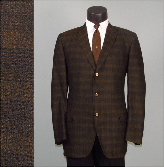 Vintage Mens Sport Coat Jacket 1960s Gold and by jauntyrooster
