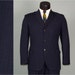 Vintage Mens Suit 1960s BRITISH MOD Navy and Black Wool Weave 3 Three Piece Wool Suit Mens Vintage Suit