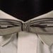 Vintage Mens Bowtie 1950s 1960s Silver and Black Rockabilly Mens Clip-On Bowtie