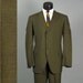 Vintage Mens Suit 1960s HART SCHAFFNER & MARX Dark Olive Lightweight Viracle 2 Two Piece Trad Mens Vintage Suit 44 46