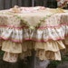 Shabby Chic Tea Party Table Set Up with Round Tablecloth and Napkins