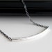 Silver bar necklace, white gold necklace, petite silver necklace, simple everyday jewelry