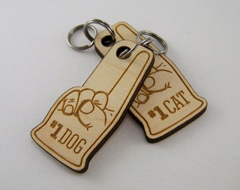 Dog Collar Tags Laser Cut Custom Dog Bone Pet ID by Cropscotch