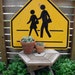 Vintage School Crossing Road Sign Wall Art