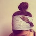 Lace Headband in Gray with Brown Bow - Womens Headbands Head Wraps, Turban Headband Turban Head Wrap, Head Bands Fabric Headband