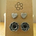 SALE--anemone stud set in silver--now 5.00