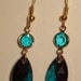 Burgandy-blue zircon blend swarovski crystal earrings