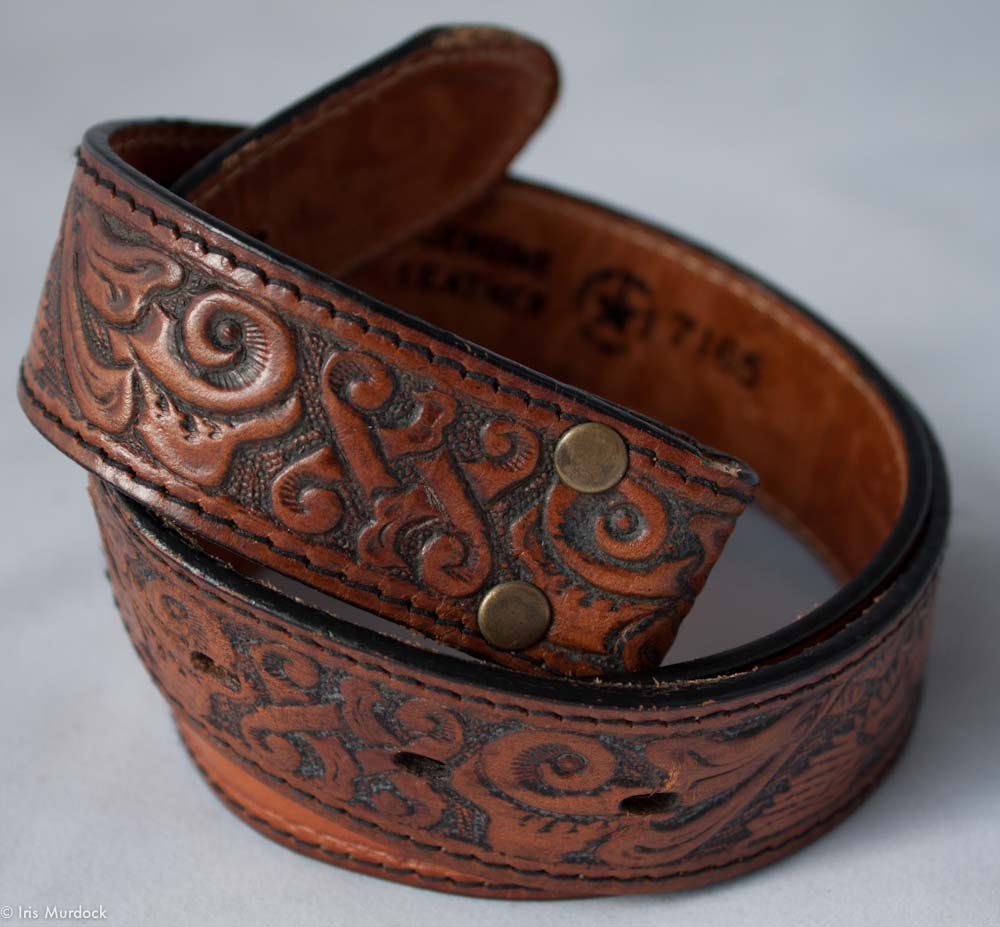 Leegin tooled leather belt blank ready for YOUR by MightyWestern