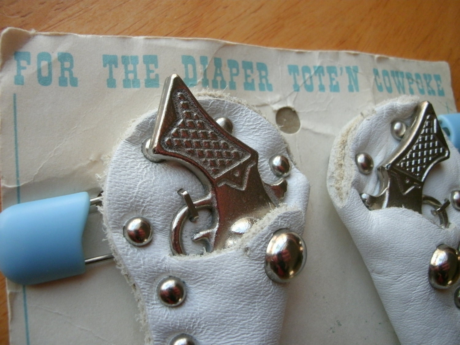 Vintage Cowboy Gun Holster Safety Pins Diaper Pins 'For