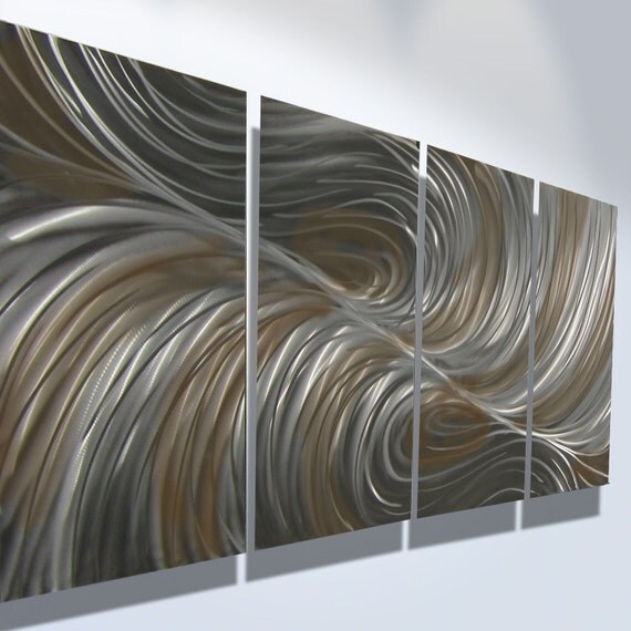 Metal Wall Art Aluminum Decor Abstract Contemporary Modern