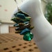 LOLLIPOPS - Green / Blue earrings made with sterling silver, italian soft leather and crystal beads . Made to order