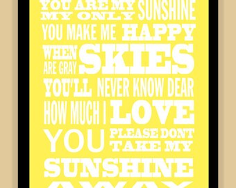 printable you are my sunshine poem