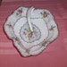 Vintage Royal Albert Petit Point Bone China - relish tray - candy dish - leaf shaped dish with handle - gold trim