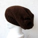 Brown Slouchy Beanie Tam Dreads Hat Unisex Beanie