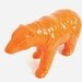 Orange Painted Grizzly Bear Figurine Upcycled Home Decor
