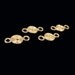 4 pcs Spiral Connector Charms 14 x 7 mm Vermeil 24K