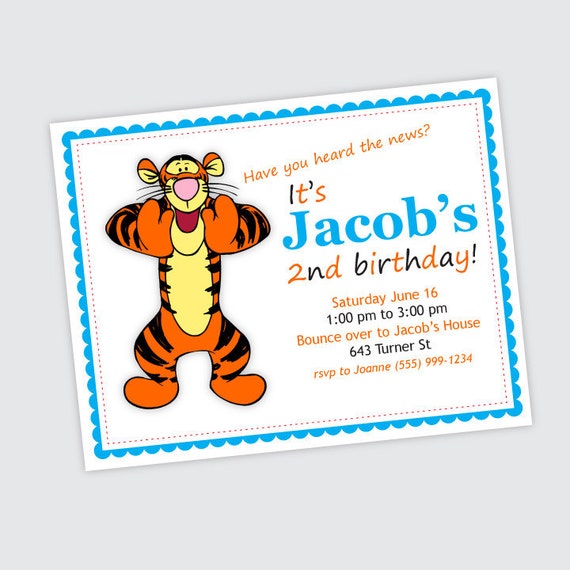 Tigger Birthday Invitations 6