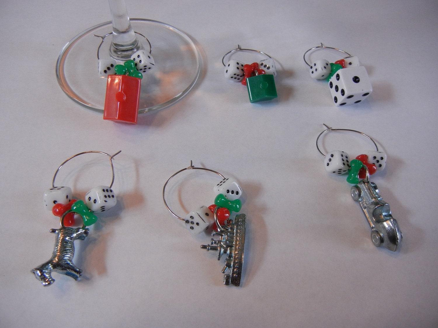 Monopoly Token Wine Glass Charms/Identifiers by OwnYourWorld
