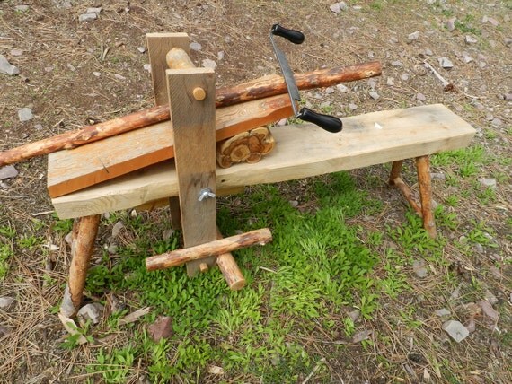 Items similar to Bodgers Horse/Shaving Horse made of Blue pine, Doug ...