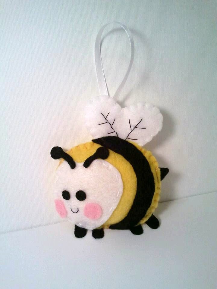 Custom order for brandy1197 2 Bumble the Honey Bee Felt Plush